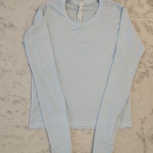 Lululemon Blue Swiftly Tech Long Sleeve Size 8 In Perfect Condition